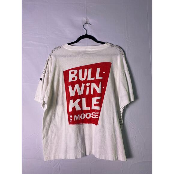 Rare Vintage 90s Bullwinkle The Moose All Over Print Mens Size XL - Picture 2 of 2